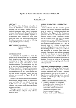 Table 1 Statistics of the Earthquake Damage (FDMA, 2000)