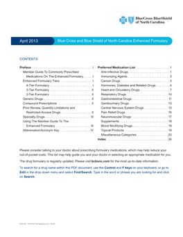 Blue Cross and Blue Shield of North Carolina Enhanced Formulary