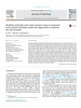 Modeling Watershed-Scale Solute Transport Using an Integrated