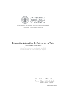 Extracción Automática De Categorias En Tuits