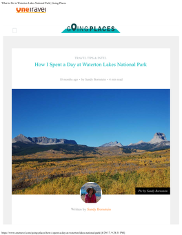 What to Do in Waterton Lakes National Park | Going Places