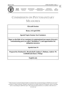 Commission on Phytosanitary Measures