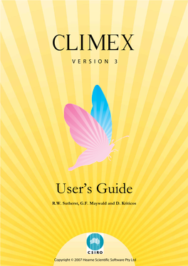 User's Guide to CLIMEX, a Computer Program for Comparing Climates in Ecology