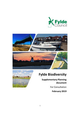 Fylde Biodiversity Supplementary Planning Document for Consultation February 2019