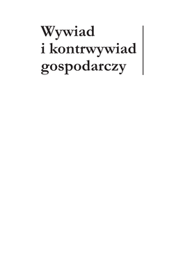 Wywiad I Kontrwywiad Gospodarczy