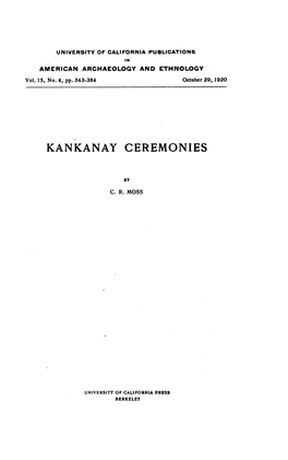 Kankanay Ceremonies