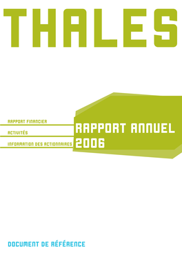 Document De Référence 2006 Thales