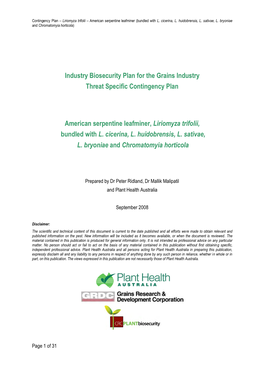 American Serpentine and Other Leaf Miners CP