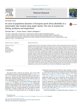 62 Years of Population Dynamics of European Perch (Perca Fluviatilis) In