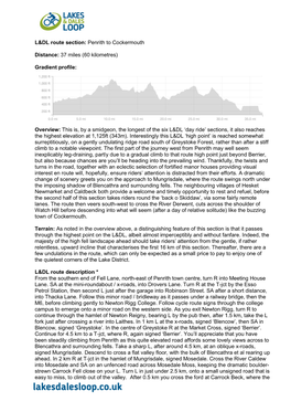 L&DL Route Section: Penrith to Cockerm Distance: 37 Miles