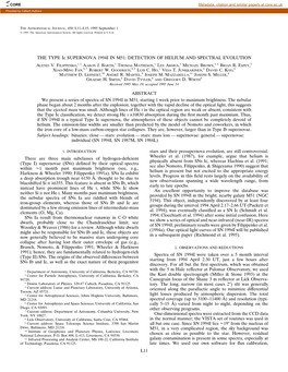 THE TYPE Ic SUPERNOVA 1994I in M51: DETECTION of HELIUM and SPECTRAL EVOLUTION