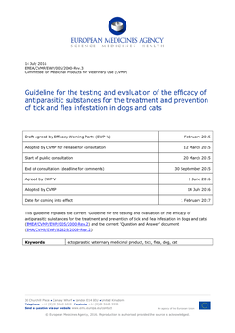 EMEA/CVMP/EWP/005/2000-Rev.3 Committee for Medicinal Products for Veterinary Use (CVMP)