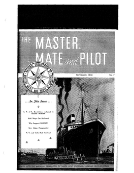 Master Mates & Pilots Magazine November 1938