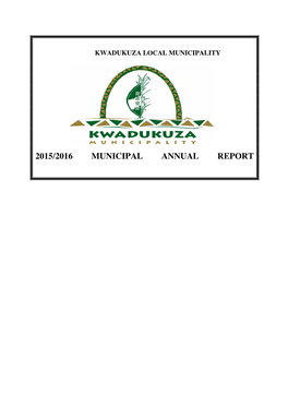 2015/2016 Municipal Annual Report