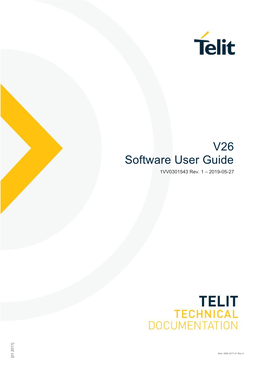 V26 Software User Guide 1VV0301543 Rev