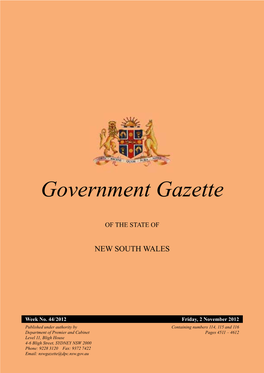 Government Gazette of 2 November 2012