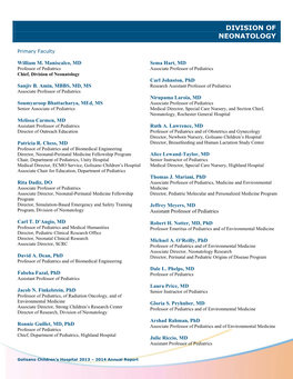 Division of Neonatology