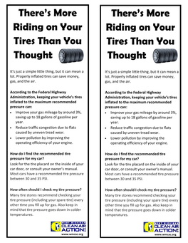 Tire Pressure Tip Cards