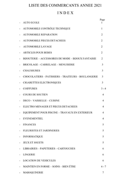 LISTE Des COMMERCANTS 2021 Le 19022021 Par Page