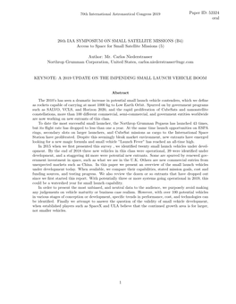 Mr. Carlos Niederstrasser Northrop Grumman Corporation, United States, Carlos.Niederstrasser@Ngc.Com