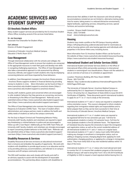 Academic Services and Student Support 1