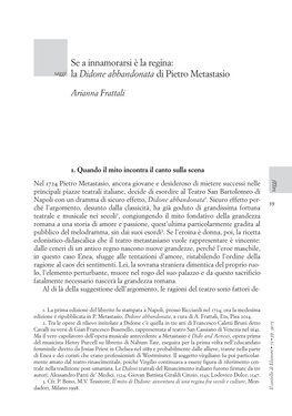 La Didone Abbandonata Di Pietro Metastasio