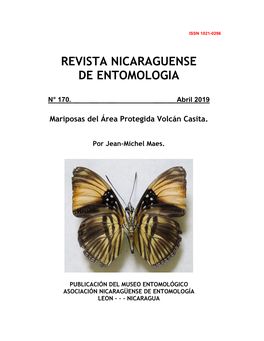 Revista Nicaragüense De Entomología. Número 73. 2013