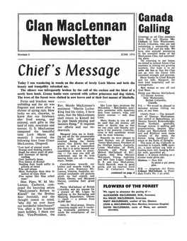 JUNE 1976 Maclennan Clan, and Surround­ Ing Glens
