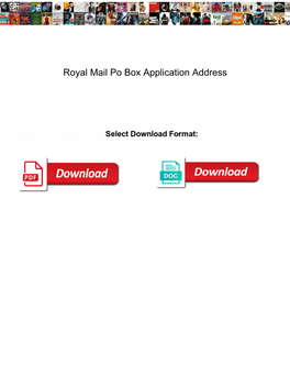 Royal Mail Po Box Application Address