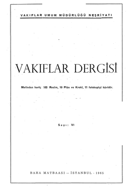 V AKIFLAR Dergisi