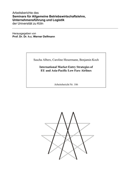 International Market Entry Strategies of EU and Asia-Pacific Low Fare Airlines