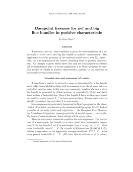 Basepoint Freeness for Nef and Big Line Bundles in Positive Characteristic