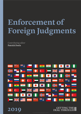 Enforcement of Foreign Judgments 2019 Enforcement of Foreign Judgments 2019