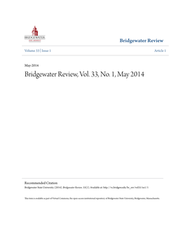 Bridgewater Review, Vol. 33, No. 1, May 2014