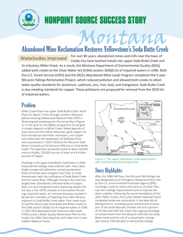 Abandoned Mine Reclamation Restores Yellowstone's Soda Butte Creek