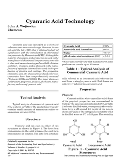 Cyanuric Acid Technology John A