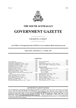 Government Publishing SA (Formerly Riverside 2000) So As to Be Received No Later Than 4 P.M