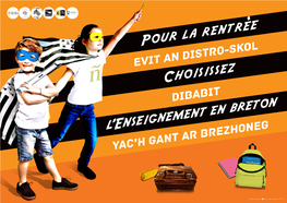 Pour La Rentrée L'enseignement En Breton Choisissez