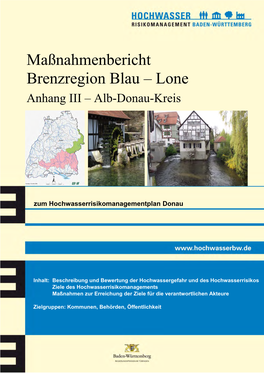 Maßnahmenbericht Brenzregion Blau – Lone Anhang III – Alb-Donau-Kreis