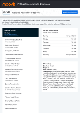 798 Bus Time Schedule & Line Route