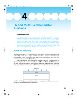 PN and Metal–Semiconductor Junctions