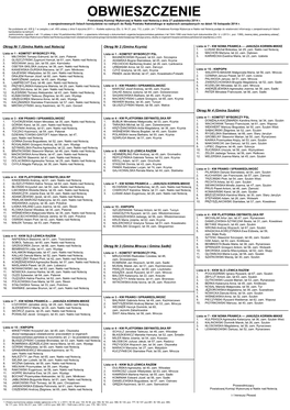 OBWIESZCZENIE Powiatowej Komisji Wyborczej W Nakle Nad Notecią Z Dnia 27 Października 2014 R