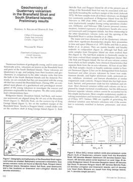 Geochemistry of Quaternary Volcanism in the Bransfield Strait