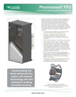 Pharmaseal® FFU Room Side Testable Fan/Filter Ceiling Module