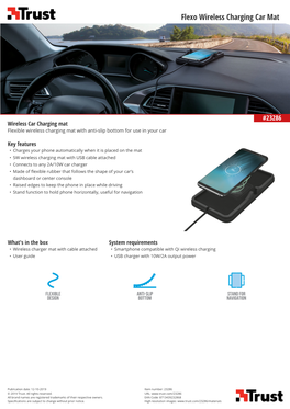 Flexo Wireless Charging Car Mat