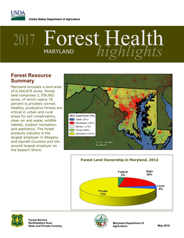 2017 Maryland Forest Health Highlights