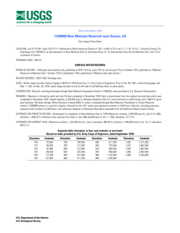 11299000 New Melones Reservoir Near Sonora, CA San Joaquin River Basin