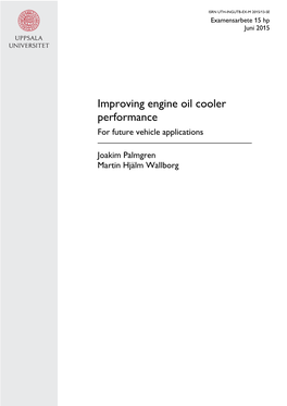 Improving Engine Oil Cooler Performance for Future Vehicle Applications