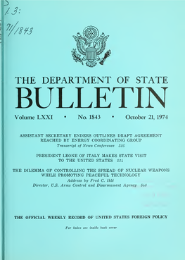 Department of State Bulletin