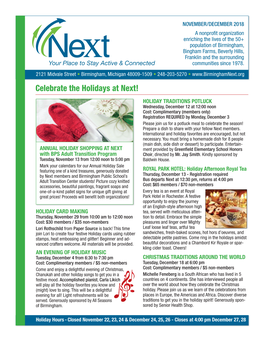 Celebrate the Holidays at Next!